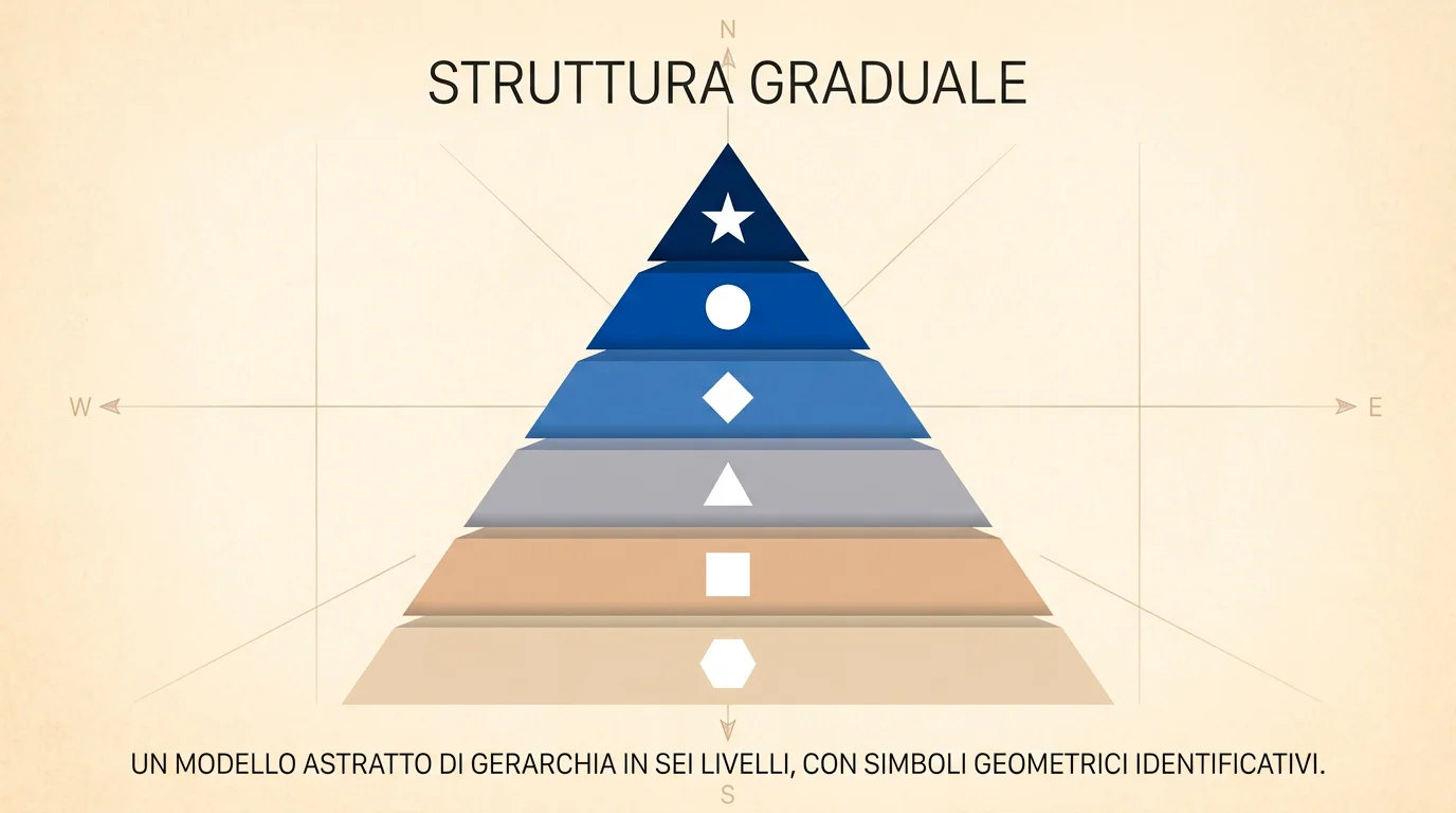 Schema piramidale che rappresenta la gerarchia di affidabilità delle licenze di gioco a distanza estere usate dai casino non AAMS rivolti all Italia.